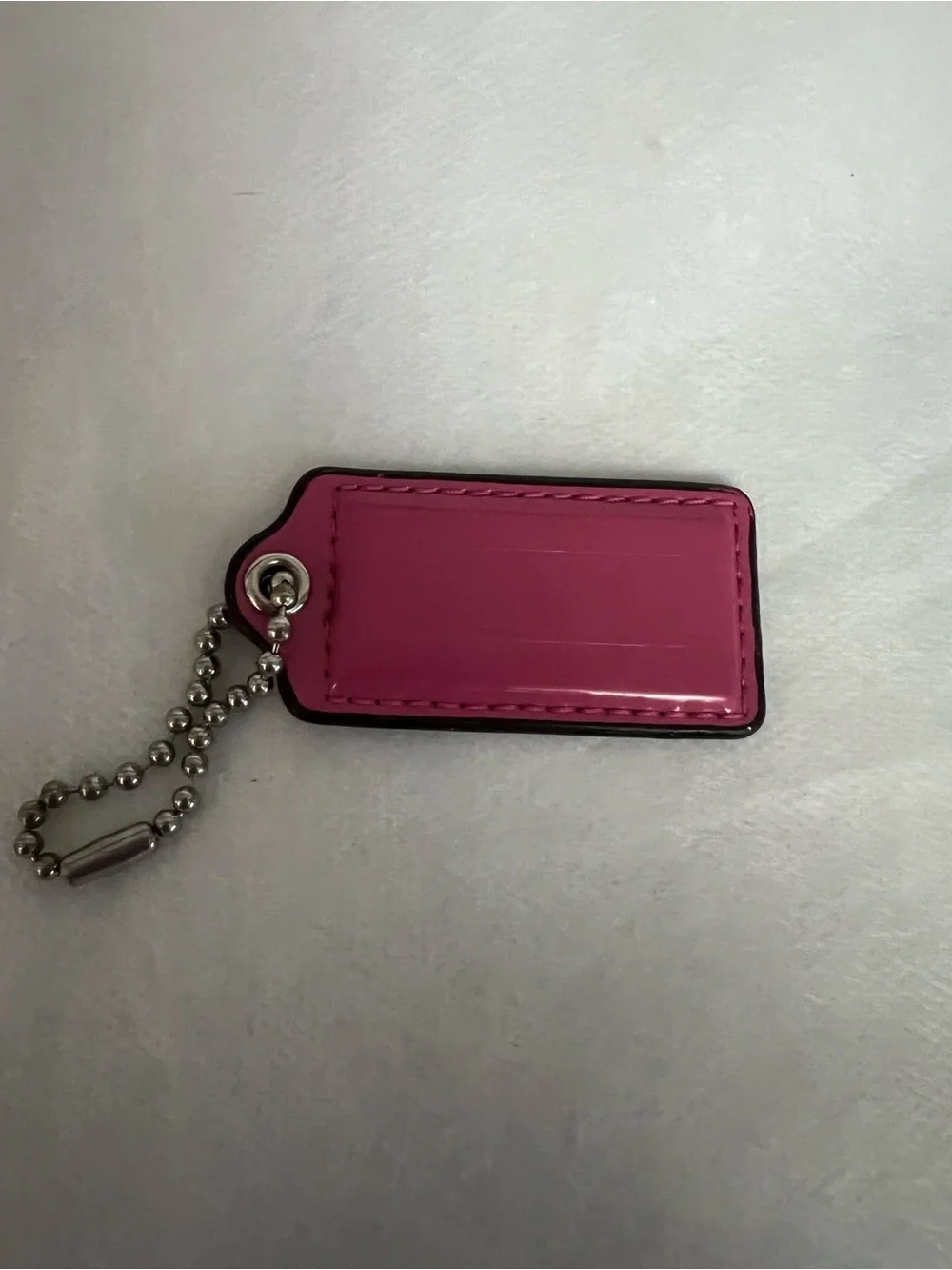 Coach Hot Pink Leather Hang Tag
